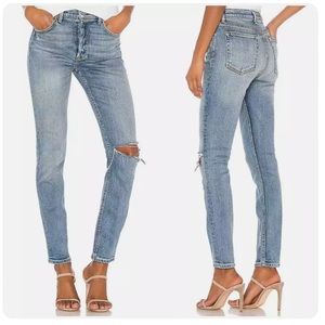 GRLFRND Karolina Skinny Jean Cross Your Mind High Rise Ripped Distressed 26